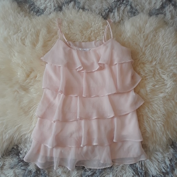 Candie's Tops - {Candie's} light pink ruffled tank top